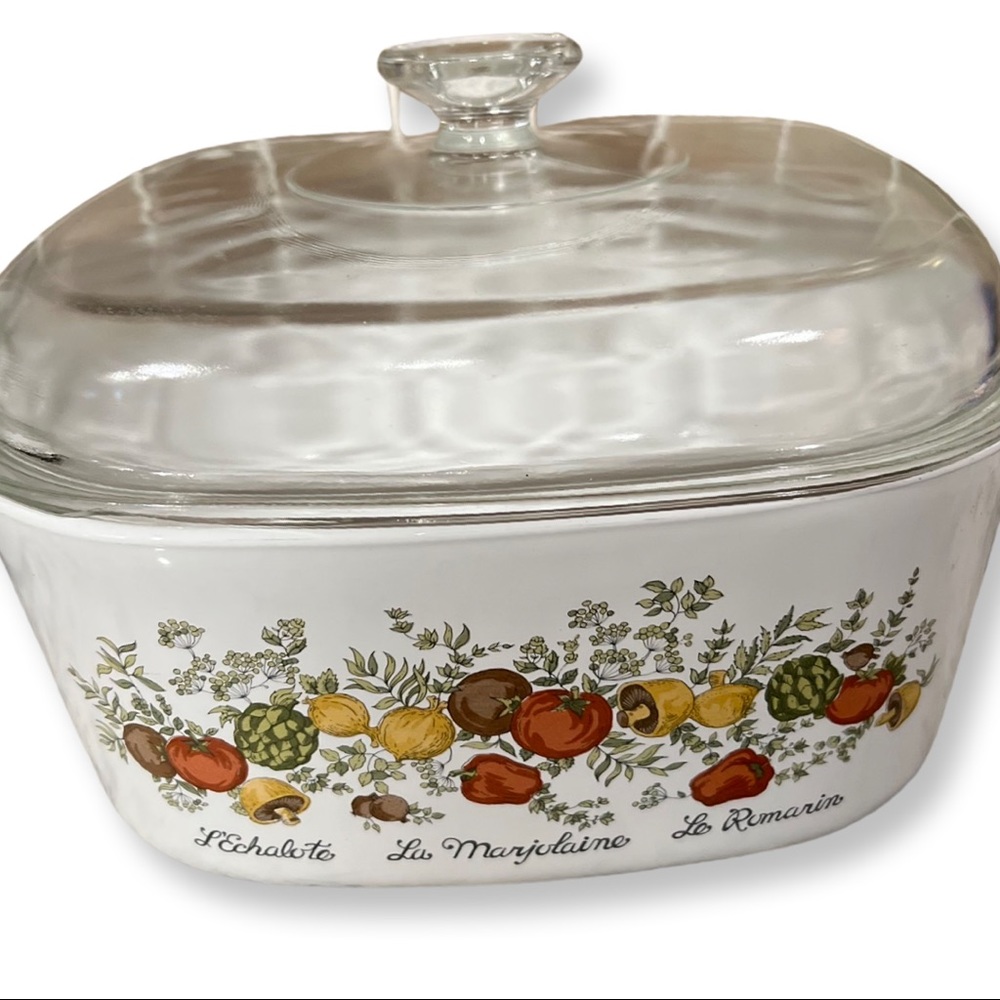 VTG CORNINGWARE A-5-B Spice Of Life 5 Qt L'Echalote La Marjolaine Le Romarin - Picture 2 of 8